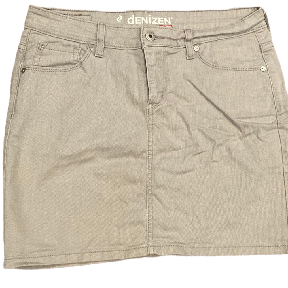 NWOT Y2K Style Light Gray Denim Skirt